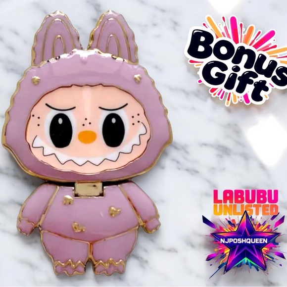 LABUBU Foldable Rotating Phone Stand with Mirror & Surprise Bonus Gift - Picture 3 of 11